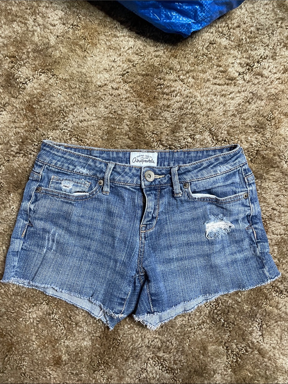 Aeropostale Y2K Low Rise Denim Jean Shorts Size 0